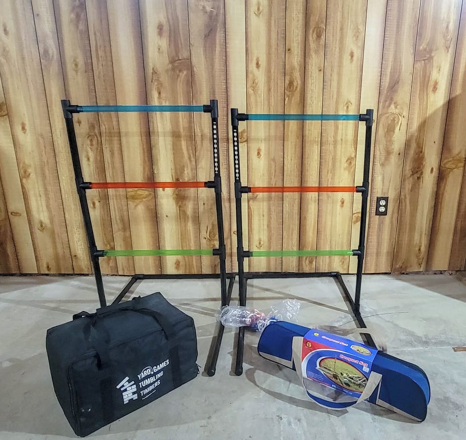 Outdoor games are provided for your enjoyment. 