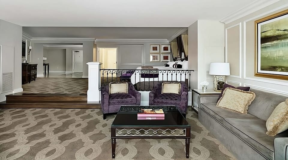 Kick back on plush sofas with space for everyone.