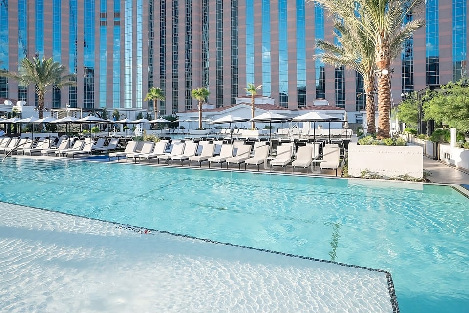Soak up the day with endless poolside loungers and views.