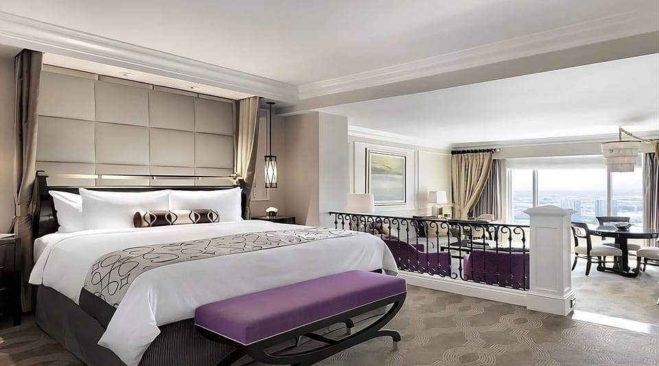 Wake up refreshed in a bright suite with skyline views.