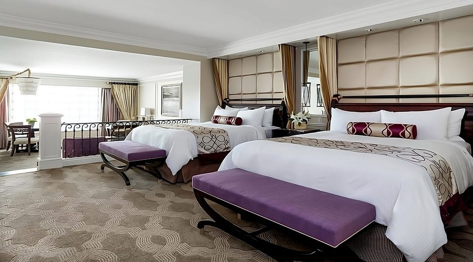 Stretch out in a generous double-queen room with open layout.