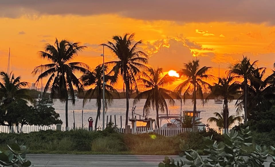 Sunset view from driveway
