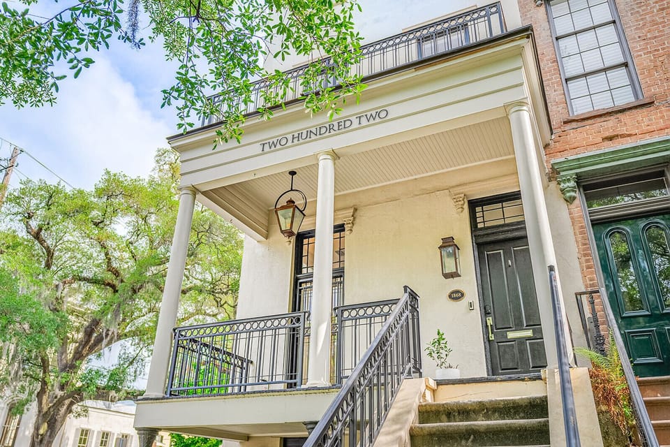 This beautiful historic mansion features original architectural details.