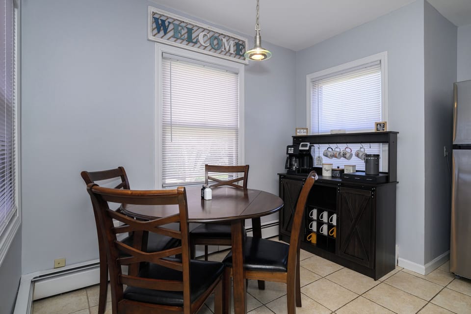 Kitchen breakfast nook and coffee bar