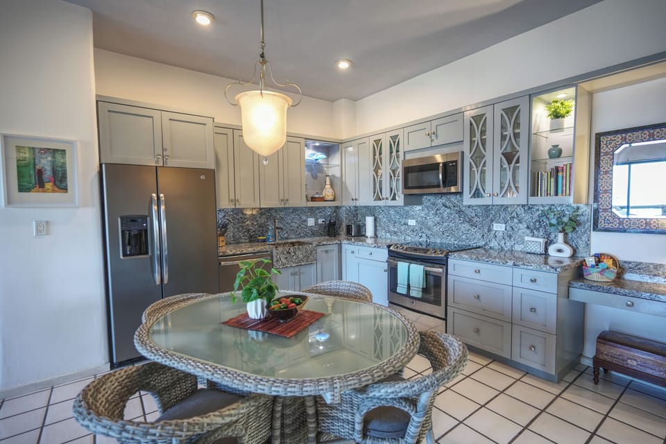 Renovated and fully stocked kitchen