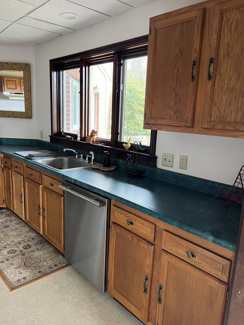 Kitchen with all the utensils/serveware you need. Beautiful view from window.