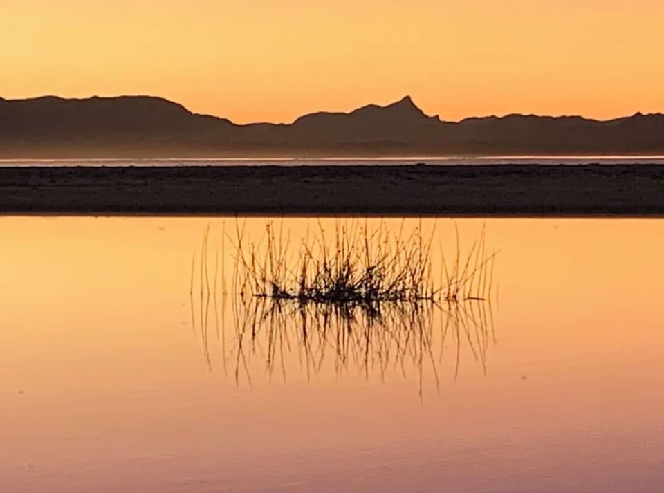 View of Mt Warning from Byron Main Beach