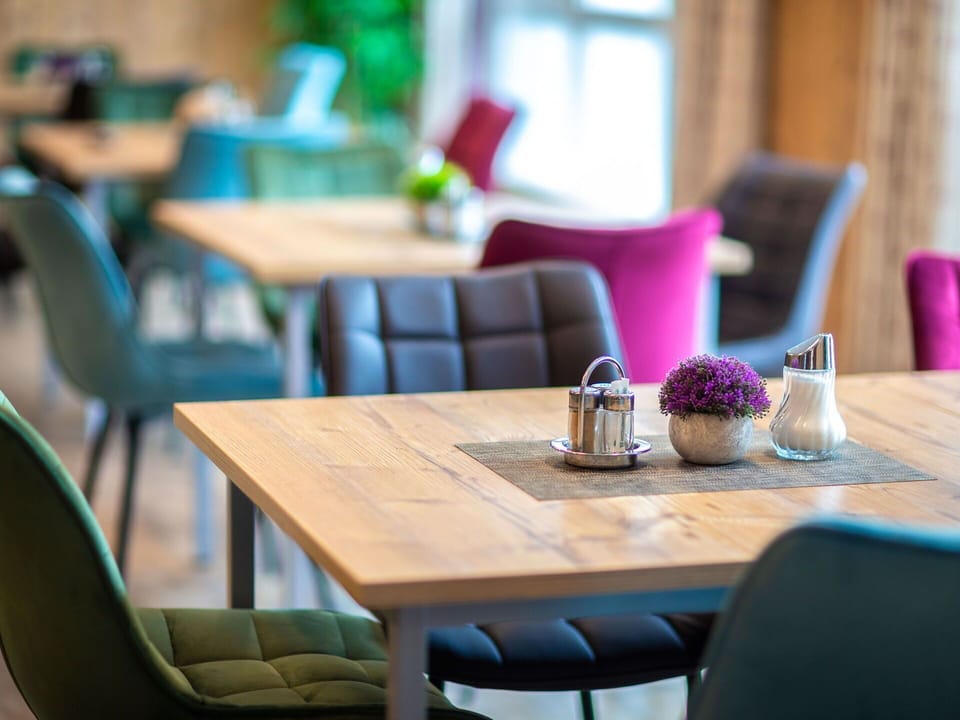 Table, Furniture, Chair, Green, Tableware, Window, Purple, Wood, Couch, Houseplant