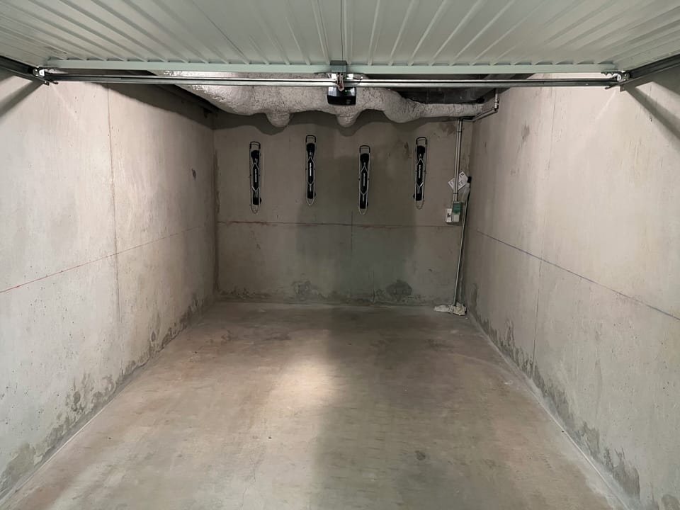 Bike storage in secure garage.