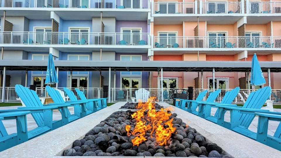 Gather around the firepit and savor warm ocean evenings.