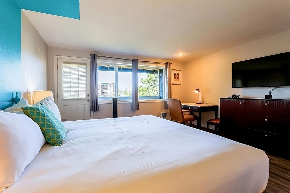 Settle in comfortably with seating and storage within reach.