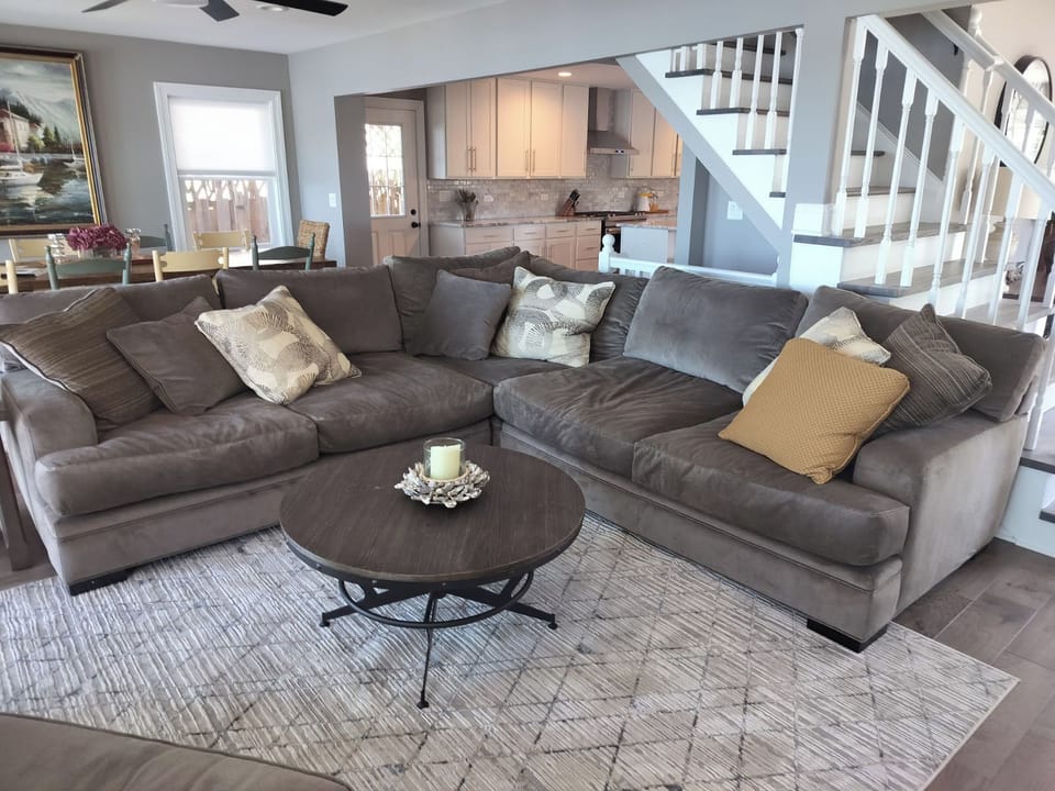 sink into this amazingly soft and comfortable sectional.