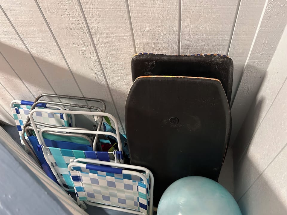 We provide at least 2 Beach chairs and one boogie board to use during your stay!
