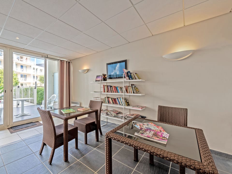 The lounge features a reading room for you to relax in. 