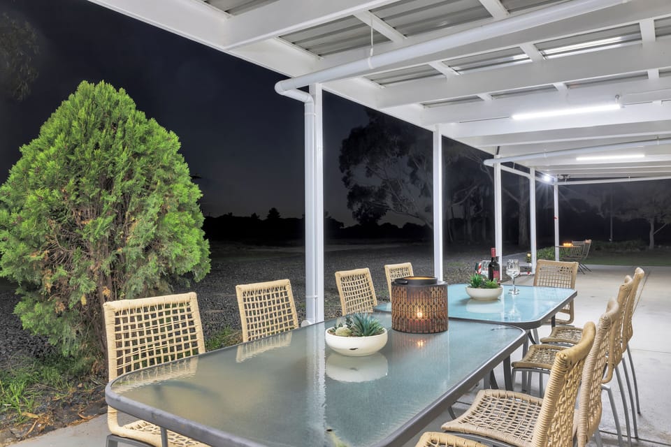 Outdoor Space with Tables and Chairs 