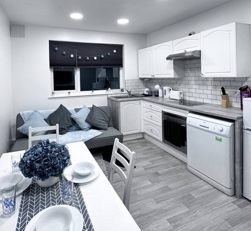 Sociable Open Plan Kitchen and Living Room Space.