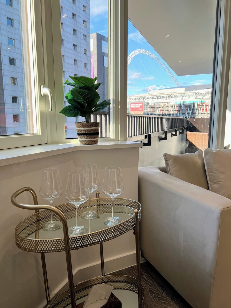 bar and balcony view