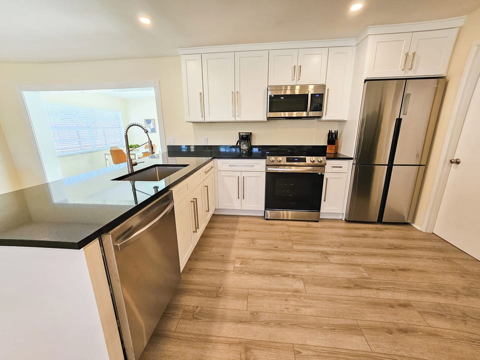 New Kitchen Appliances- Fridge and Freezer, Range, Microwave, and Dishwasher