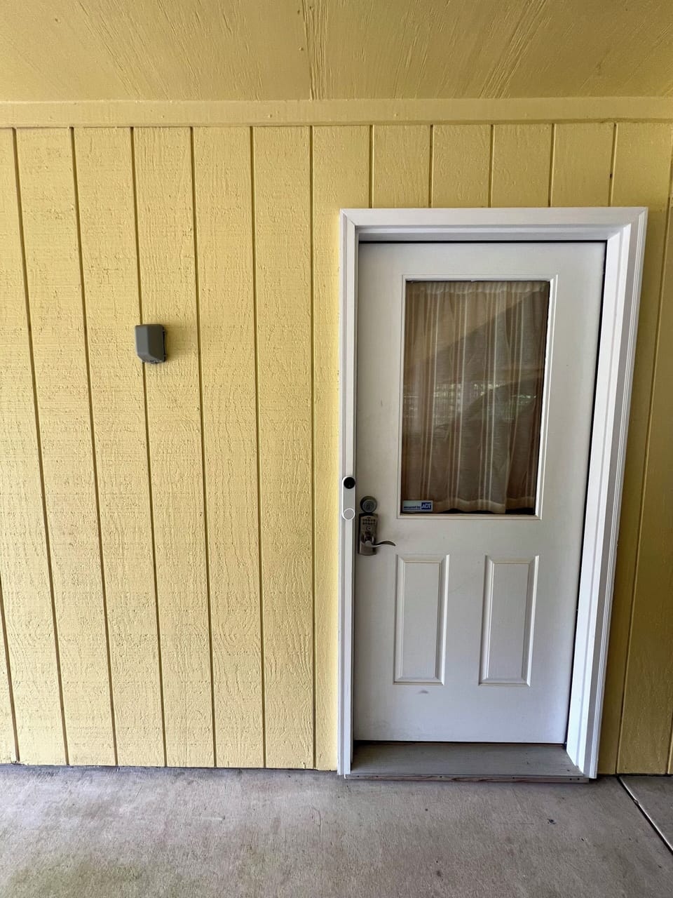 Guest keypad entry under carport
