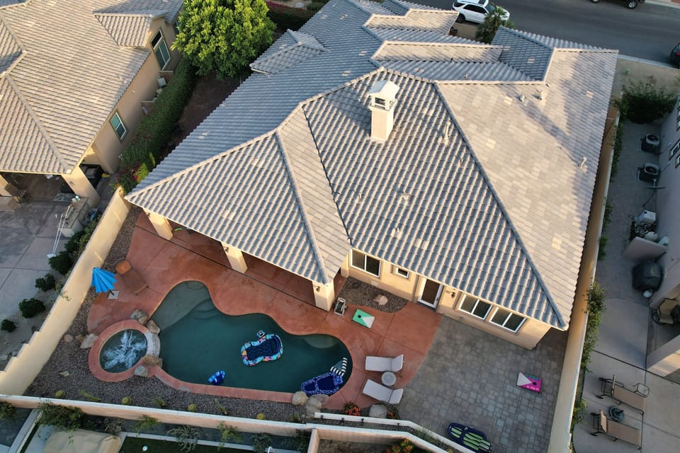 Aerial view of our home!