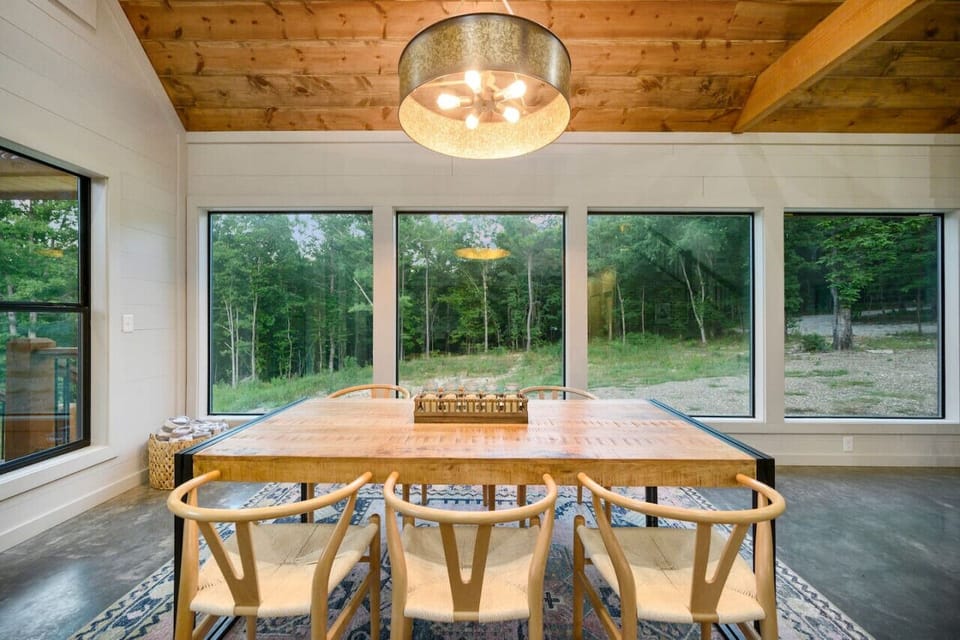 Gather `round for meals and moments at our classic wooden table. 🛋️✨