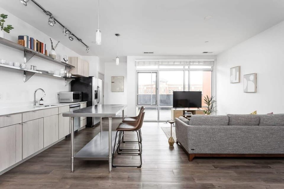 Living room and Kitchen area