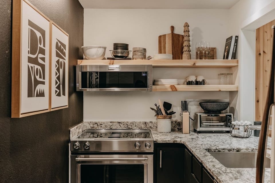 Indoors, Kitchen, Microwave, Oven, Sink