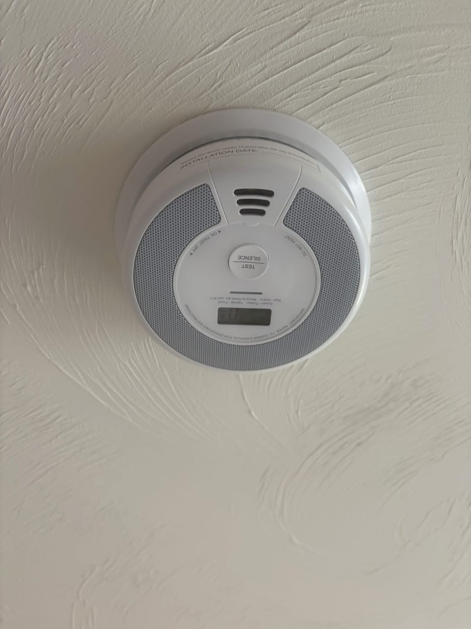 Every room has a smoke/fire and Co2 alarm.
