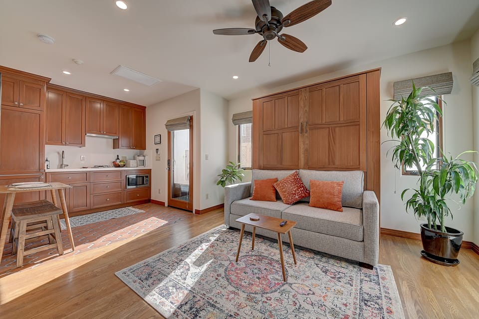 Murphy bed with couch