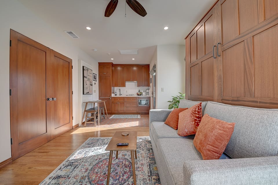 Murphy bed with couch