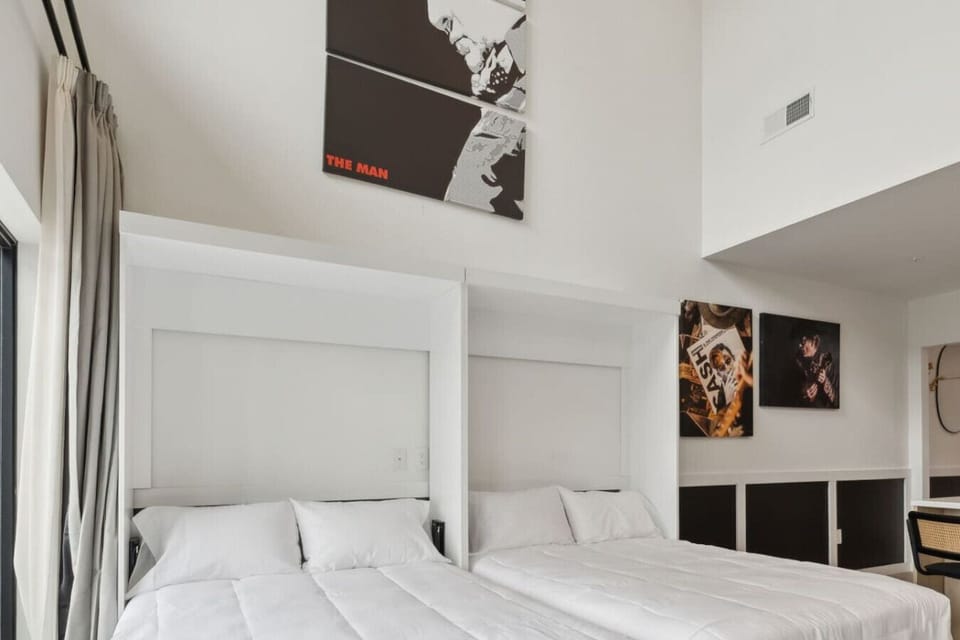 Two Queen murphy beds for additional, comfortable, sleeping space