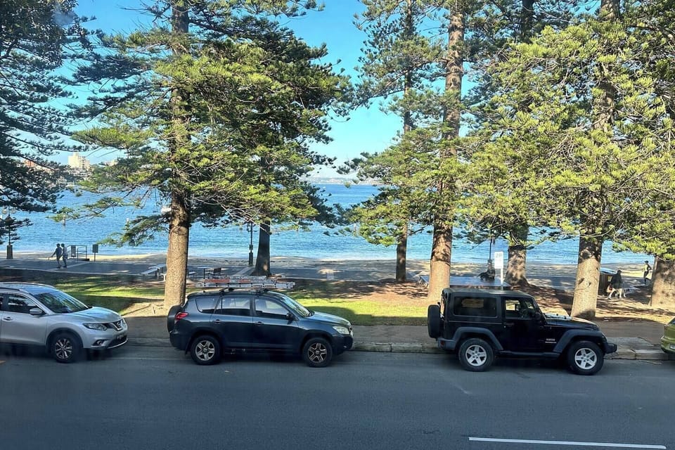 View from the apartment - Manly Cove just across the road.