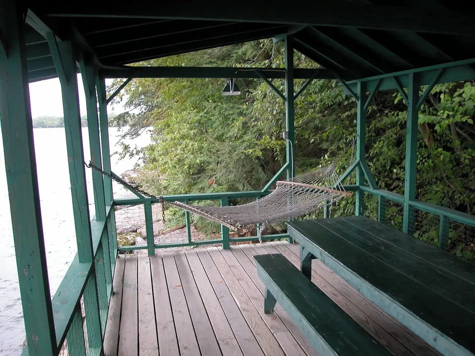 Boathouse and hammock