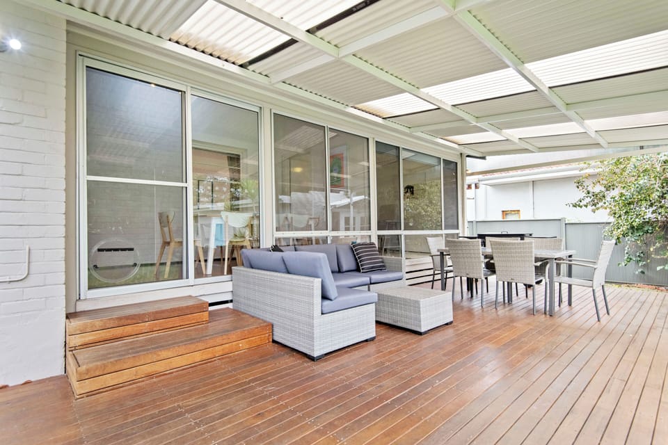 Seamless indoor-outdoor living! Step out onto the expansive deck and enjoy the best of both worlds.