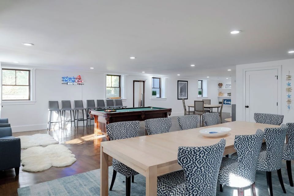 Our basement is bright, light filled, and completely inviting!  Lots to do here!