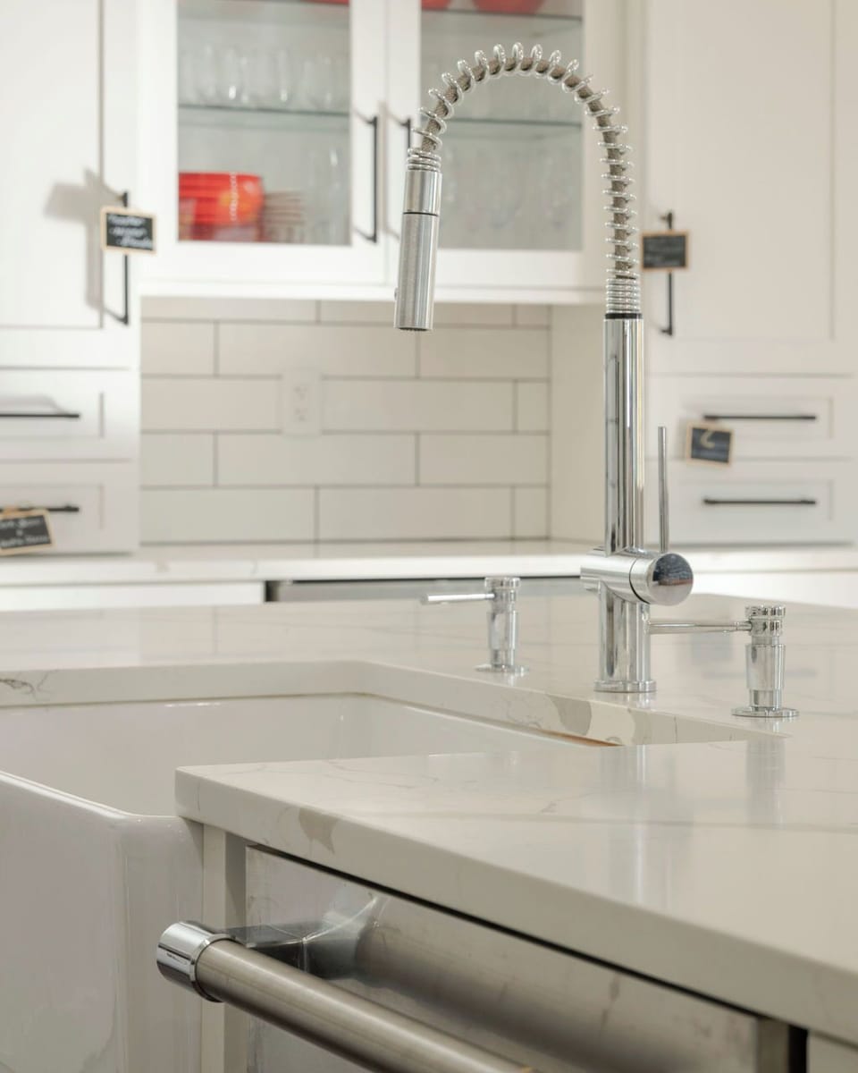 Beautiful high end fixtures and soft close cabinets!
