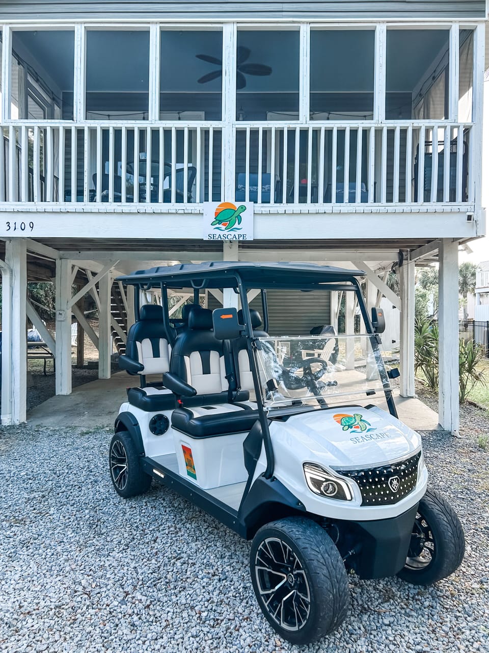 Cruise around the beach in our new LSV cart! Ask us about renting it!