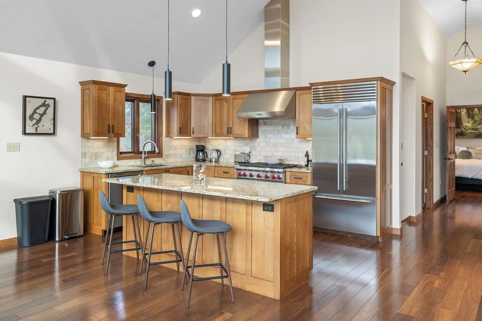Zoom-out view of the chef`s Kitchen (Wolf Gourmet oven and range)