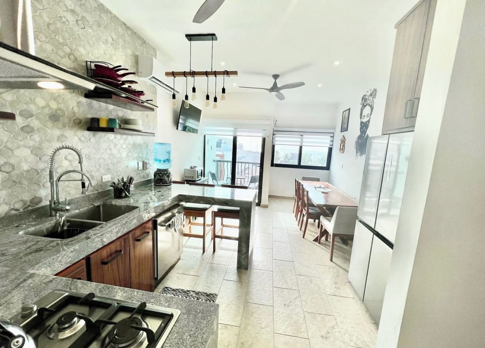 Upstairs gourmet kitchen