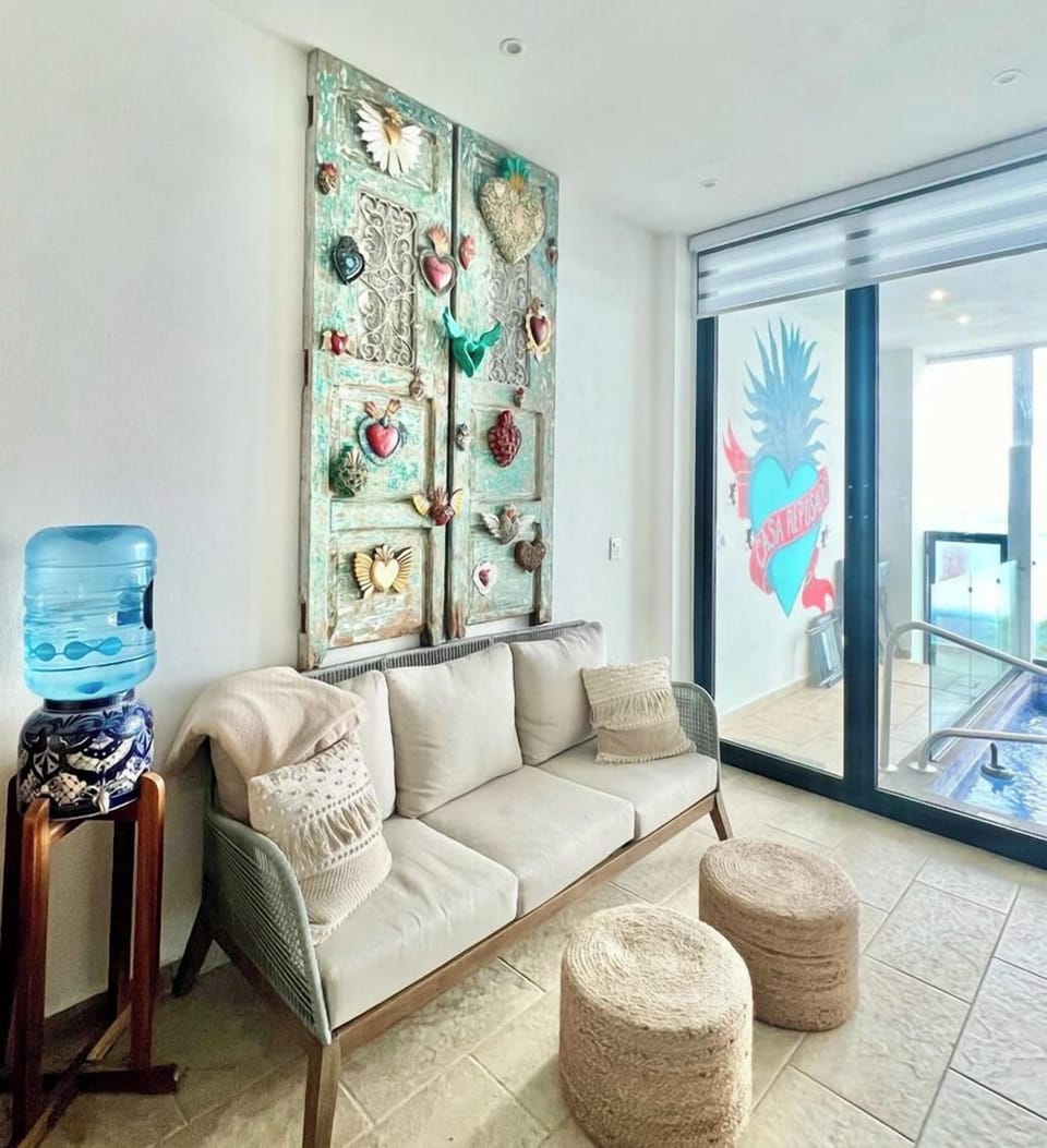 Living area with sea view