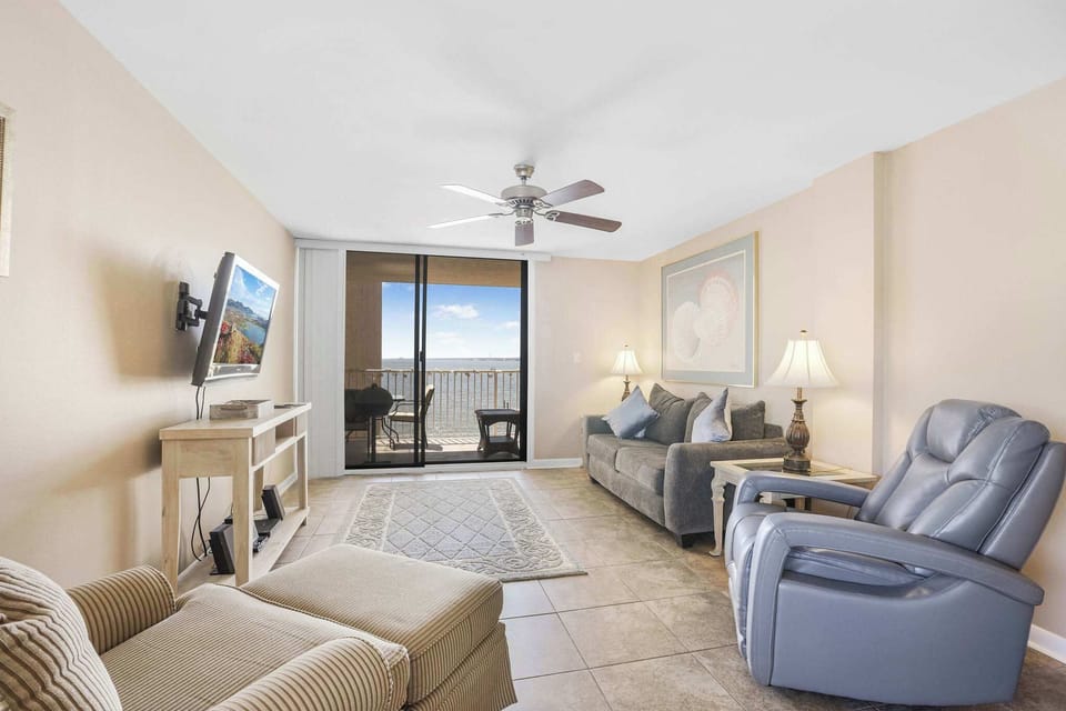 Living area with balcony access