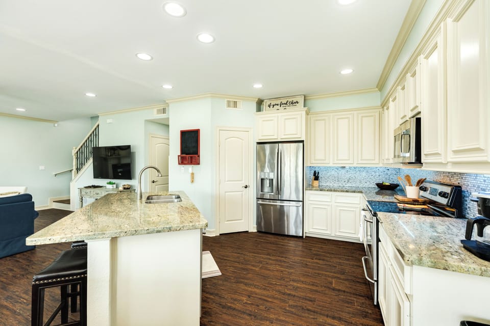 Prepare homecooked meals in the fully equipped kitchen