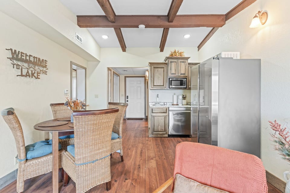 Main living area - entrance, kitchenette, dining & living