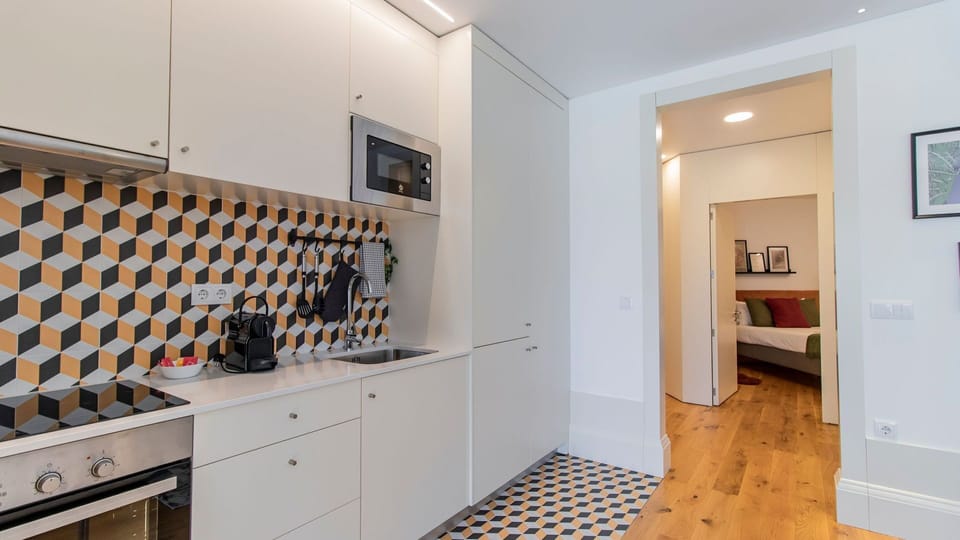 This compact yet fully equipped space offers all the essentials you might need to prepare some meals and snacks during your stay #practical #bright