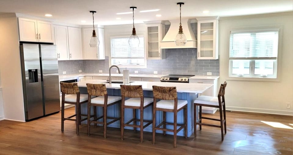 Brand new kitchen with eco-friendly appliances 