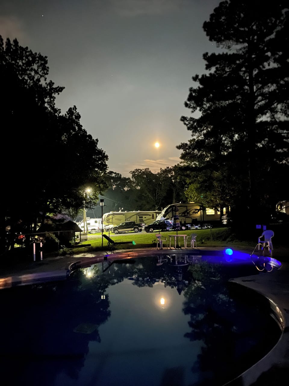 Swimming pool night