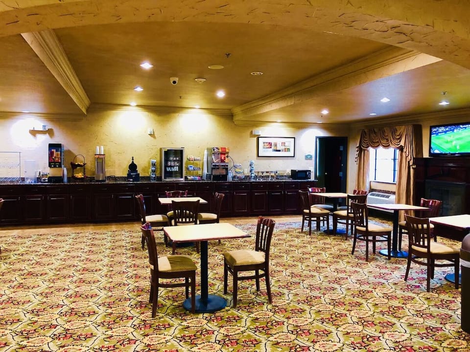 Savor a relaxed morning breakfast in this spacious dining area.