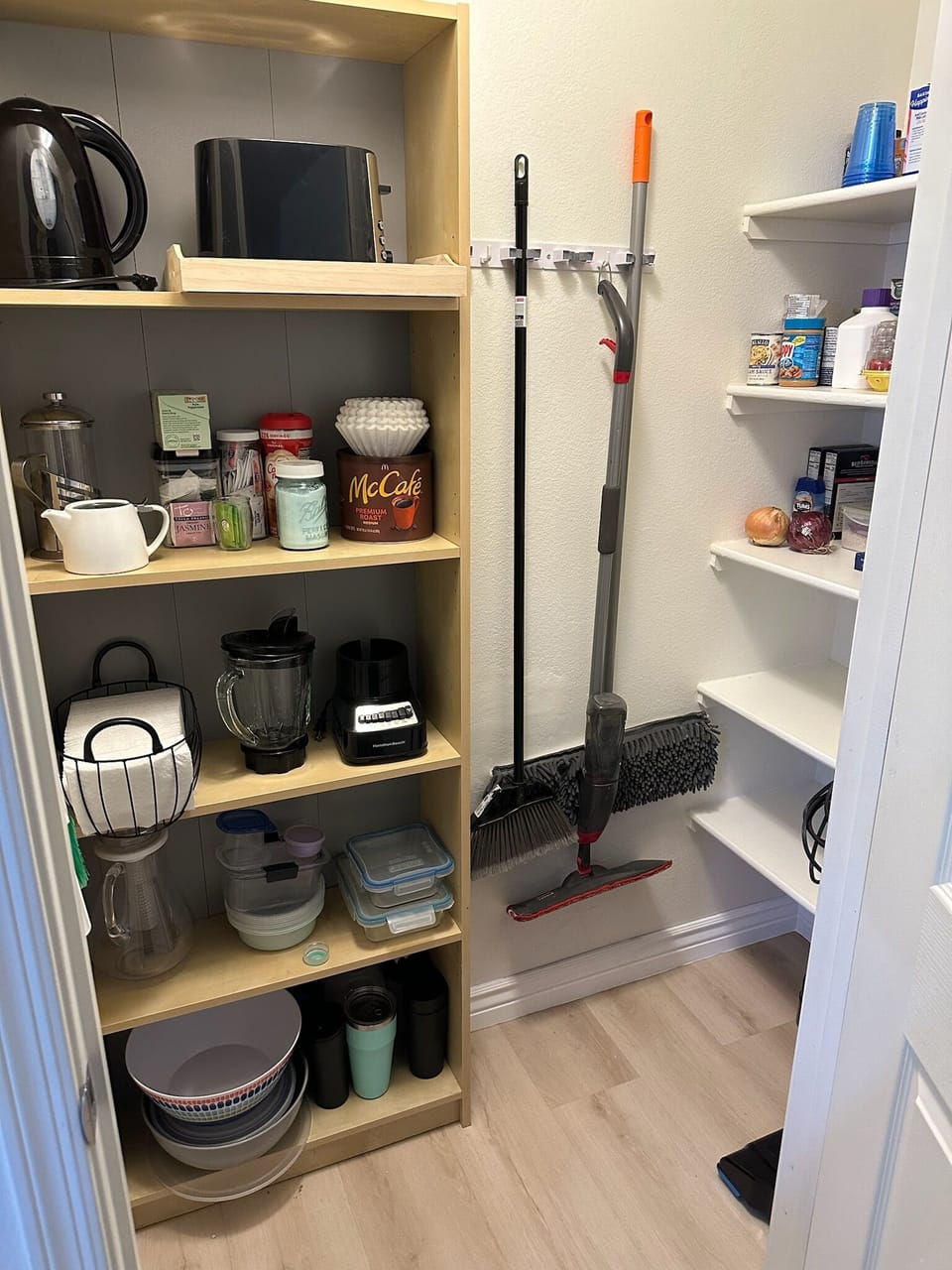 Walk in pantry in kitchen