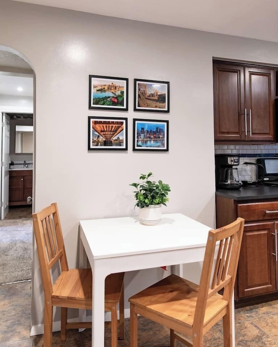 Dining table for two.