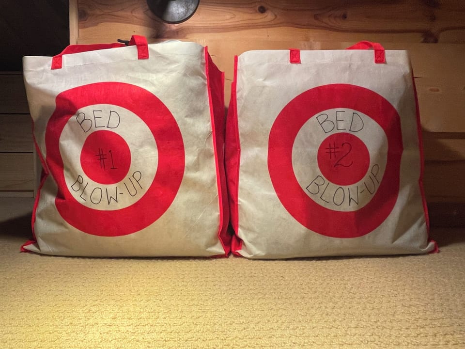 Two Serra luxury blow-up beds upon request!